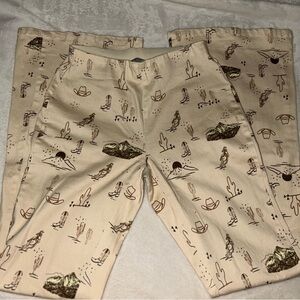 Women's Western Patterned Flare Pants